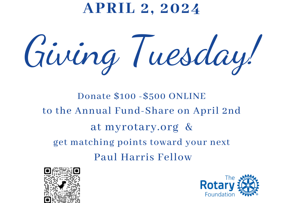 Giving Tuesday -April 2